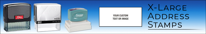 Custom X-Large Address Stamp made and shipped daily. 